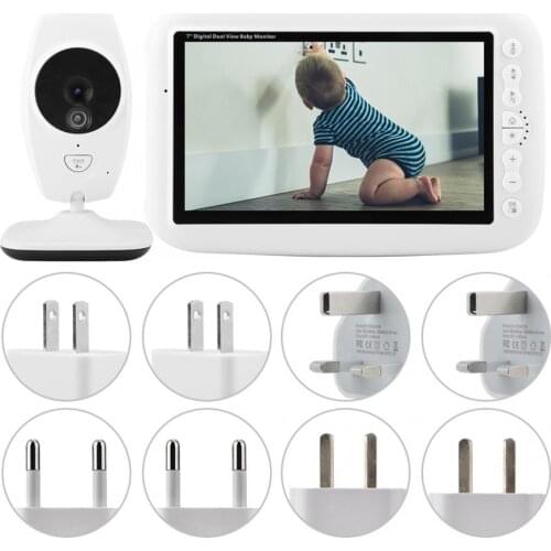 Babyfoon 100-240V 7 Inch 720P IR Camera Wireless Baby Intercom Monitor