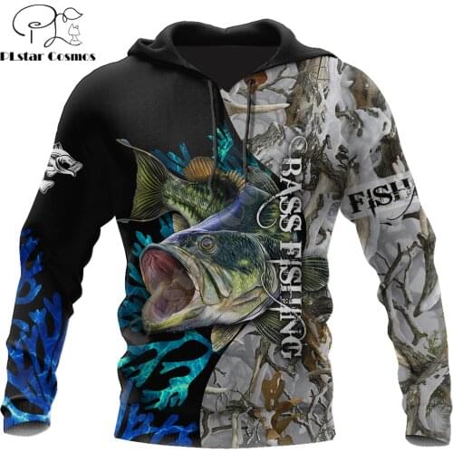 Brand Hoodie Bass Classic fishing camo 3D Printed Mens Zip Up Hoodie Harajuku Streetwear Unisex Casual Jacket Tracksuits KJ0156
