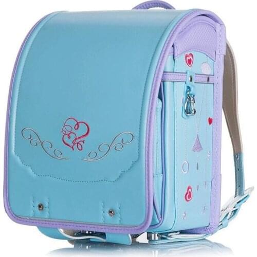 Handmade PU Children School Bag For Girl Princess Backpacks Metal buckle Japan Shoulder Bag Kids Orthopedic Book Bags Mochila