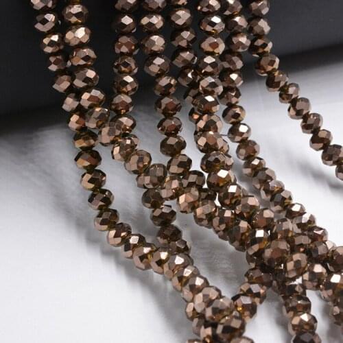 FLTMRH Austrian crystal beads 50pcs High quality 4*6mm oval shape Loose beads handmade Jewelry bracelet making DIY