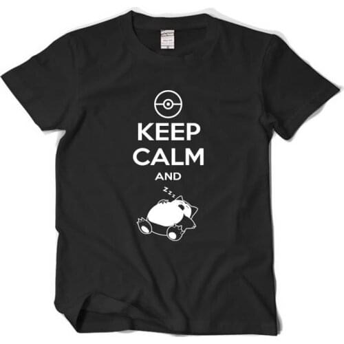 New Anime t-shirt Snorlax go t-shirt men COOL Cotton Short-sleeve Tees Tops