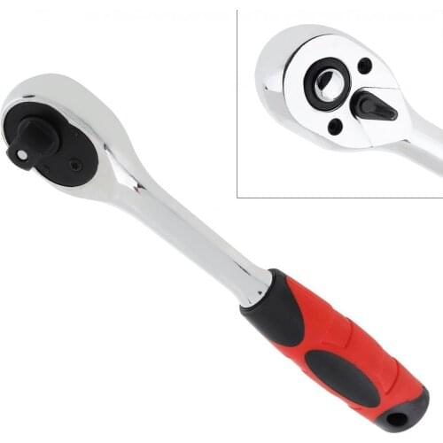 Ratchet Wrenches 3 / 8" Steel Quick Steel Ratchet Wrench with 72 Teeth Universal Vehicle Socket Wrench for Repairing Tool