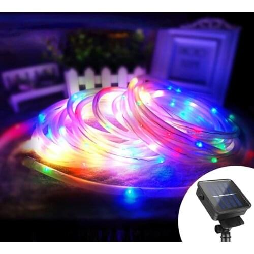 10M Solar lights 100 LED Copper Wire String lights Rechargeable Fairy Holiday Waterproof Outdoor Garden Decoration