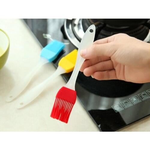 Hot sell 500pcs Heat Resisting Silicone BBQ Basting Oil Brush High Temperature Resistant Cleaning Barbecue Baking Cooking