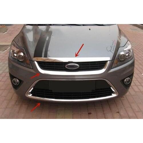 For Ford focus 2009-2014 ABS Chrome machine Cover Decorative strip Grille Decorative frame Anti-scratch protection Car styling