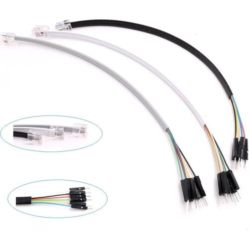 Dupond Wire Jumper Cable Male to RJ12 6P6C Connector Cable for BBC micro NXT EV3 Robot Toy