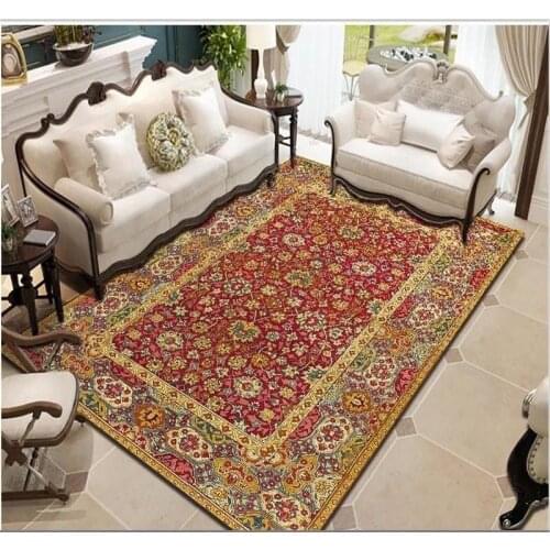 Classic European Style Bathroom Carpet Non-slip Bath Mat Rugs 1pcs Machine Wash Floor Mat Livingroom Carpet Rugs Bed Sofa Pads