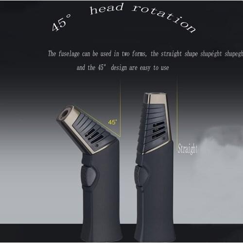Creative Welding Torch Lighter Gas Metal Straight Into The Fire Turbine Lighter Foldable Elbow Spray Gun Funny Kitchen Gadget