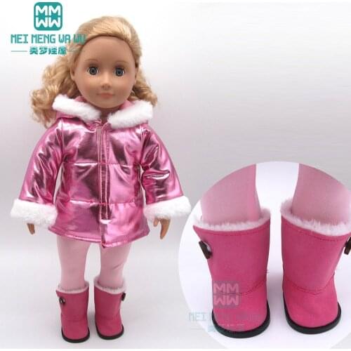 Doll clothes Cotton coat, fur collar coat for 43cm-45cm born doll and American doll Accessories