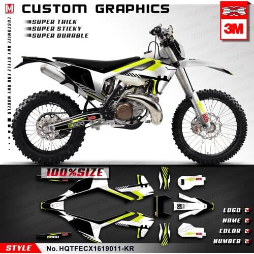KUNGFU GRAPHICS Motocross Decor Personalised Stickers Set for TE FE TX FX FS TC FC 125 300 350 450 2017 2018 2019