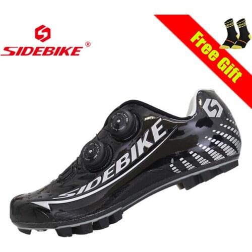 SIDEBIKE MTB carbon Cycling Sneakers Men Anti-slip Sapatilha Ciclismo Wear-resistant Self-locking Breathable Mountain Bike Shoes