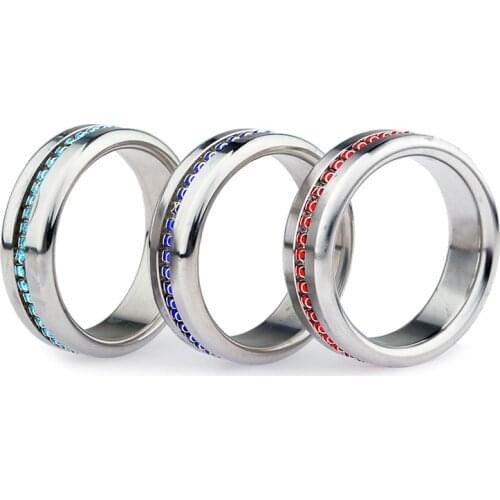 Male Jewelry Penis Ring Scrotum Delay Lock Bondage Metal Cock Ring Erotic Adult Sex Toys For Men Dick Cbt BDSM Cockring Sex shop