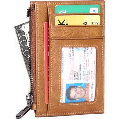 SENDEFN RFID Blocking Men Wallet ID Credit Card Holder Purse Money Case Male Mini Slim Case Coin Purse Card Packs