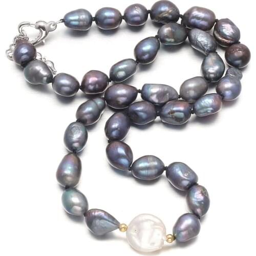 Irregular Baroque Pearl Necklace For Elegant Women Wedding Dress Gift