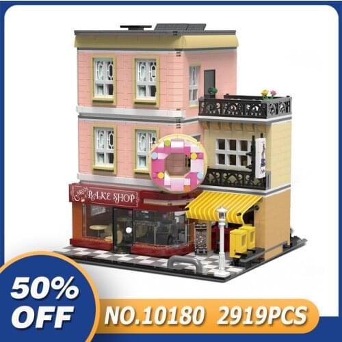 2021 New UG-10180 The Doughnut Shop 2919pcs Modular Building Blocks Bricks Educational Toy Birthday Gifts For Kids