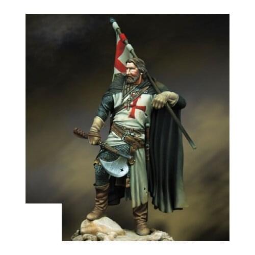 New Unassembled 1/24 75mm ancient Knight of the Cross 75mm figure Resin Kit DIY Toys Unpainted kits