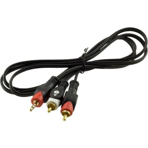 POWERMASTER PM-9486 2 RCA MALE + 3.5 MM STEREO MALE 1.5 METERS 1. QUALITY CABLE