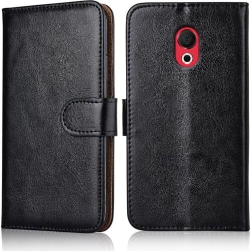 Luxury Flip Book Leather Case for Meizu 15 Lite (M15) Stand Wallet Phone Bags Cover with Strap