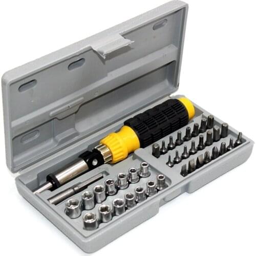 Aiwa Hobby Hand Tools 41 Piece Screwdriver and Socket Set Lockable Two-Way Foldable Handle Fast Shipping From Turkey