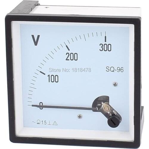 SQ96 Pointer Needle AC 0-300V 450V 250V 500V Volt Tester Panel Analog Voltmeter 96mm x 96mm
