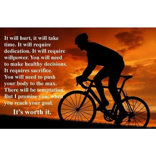 CYCLING INSPIRATIONAL MOTIVATIONAL Art Film Print Silk Poster Home Wall Decor 24x36inch