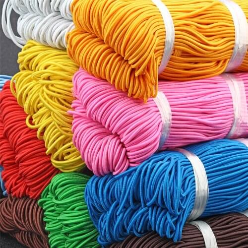 45Meters 2mm Color Round Elastic Band High-Elastic Round Rope Rubber Band Elastic Line DIY Sewing Jewelry Accessories