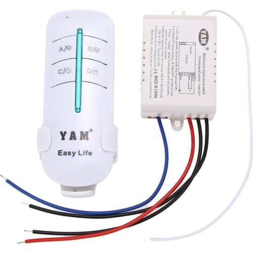 YAM 1 Way Port 200V-240V Light Digital Wireless Wall Remote Control Switch