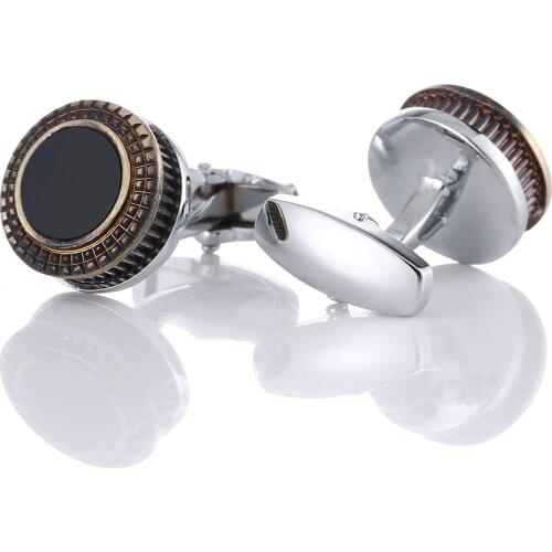 Cufflinks High-grade Men Unisex Business Banquet Daily Dress Shirts Accessories Retro Round Copper French Cuff Links Gifts 2019