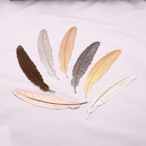1Pc Creative Retro Feather Metal Bookmark Beautiful Cool Book Page Mark Children Student Gift Stationery School Office Supplies