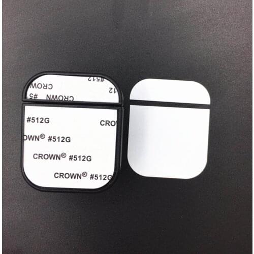 5pcs 2021new Sublimation Blanks plastic Case cover With Aluminum Plate Insert For Airpods 1 2 Pro heat transfer diy