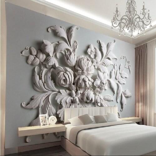 3D photo wallpaper custom 3D stereo large wallpaper mural living room sofa TV background bedroom Jade Flower Wallpaper