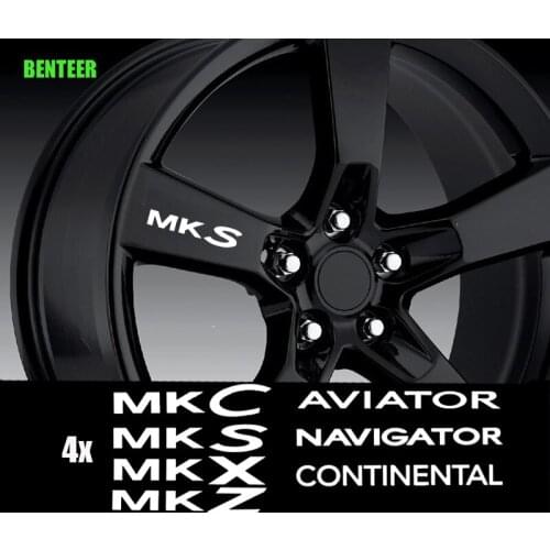 4pcs Car Wheel Sticker For Lincoln AVIATOR CONTINENTAL NAVIGATOR MKC MKS MKT MKX MKZ