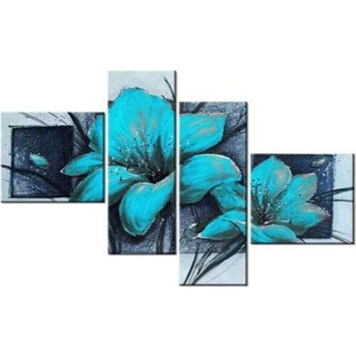 5pcs/set Diamond Painting by Number Flower Multi-picture Full Square Diamond Embroidery Landscape Cross Stitch Kits Home Decor