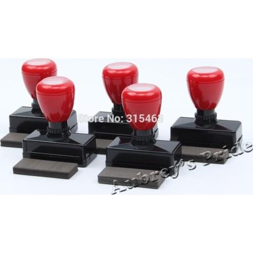 5Pcs Rectangle HA 22x67mm Holder Stamp Shell+7mm Rubber Pad for Photosensitive Portrait Flash Machine Stamping Making Seal
