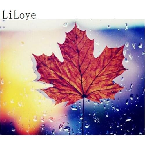 LI LOYE 5D DIY Diamond Painting Maple Leaf Pattern Embroidery Full Square Diamond Cross Stitch Mosaic Home Decor Gift art FZ130