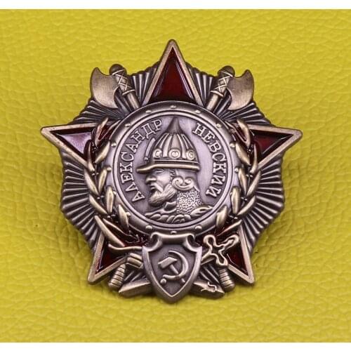 USSR Order of Alexander Nevsky pin Soviet medal badge honour ww2 replica military brooch for men patriot jewelry gift