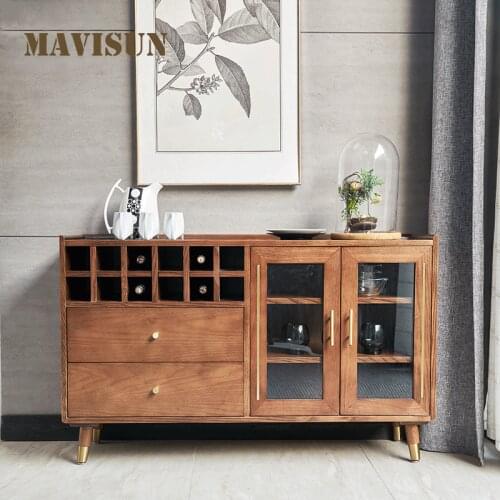 Solid Wood Sideboard Modern Simple Household Storage Cabinet Multifunctional Minimalist Kitchen Dining Furniture For Home