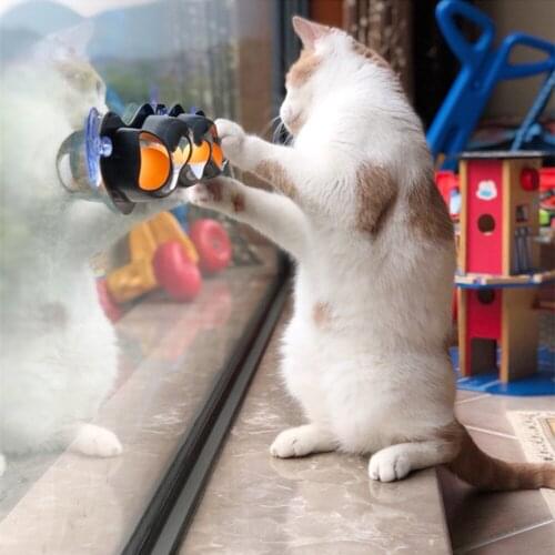 Pet Cat Funny Interactive Track Ball Toy Windows Sucker Cat Toy Play Pipe With Balls Tunnel Pet Products Cat Accessories