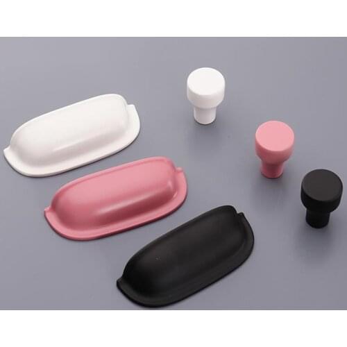 LCH Nordic candy Color Semicircula Shell Colored Cupboard Handle Plastic Surface Treatment Cabinet Knob for Kids/ Children