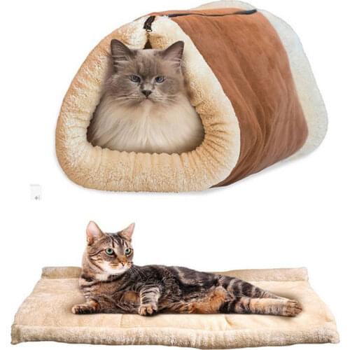 Cute Cat Sleeping Bag Warm Pet Bed For Small Cat And Dog Cat House Lovely Soft Pet Cat Mat Cushion Pet Products Washable