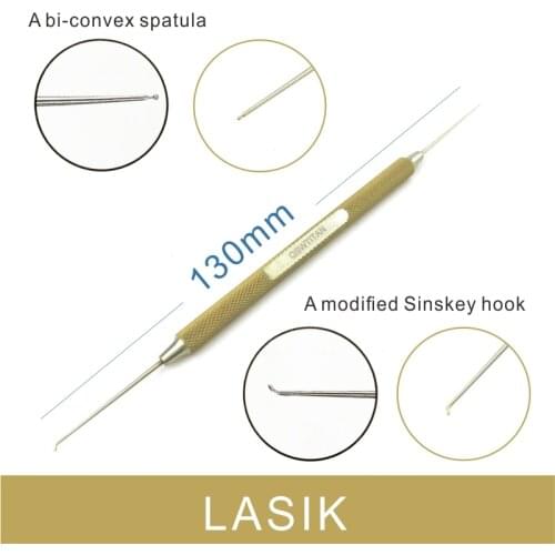 Double Titanium Katzen Lasik Flap Unzipper Ophthalmic Instrument double eyelid surgical instruments