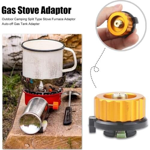 Outdoor Camping Stove Adaptor Conversion Split Type Furnace Connector Cartridge Tank Gas filling Adapter Gas Cylinder adapter
