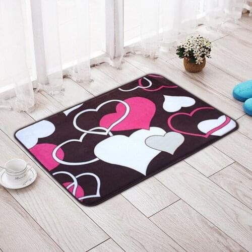 Pinted Bathroom Rugs Thick Door Way Floor Mat Bathroom Anti Slip Mat Comfortable Carpet For Livingroom Bedroom Soft Bath Mats