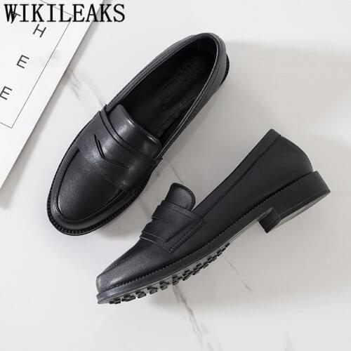 Casual Shoes Women Low Heel Fashion Designer Shoes Leather Loafers Autumn Women Shoes Luxury Brand Zapatos De Mujer Basket Femme