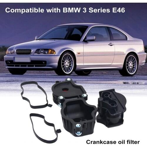 Durable 2Pcs Practical Black Crankcase Oil Separator 11127799224 Easy to Install Oil Separator Compact