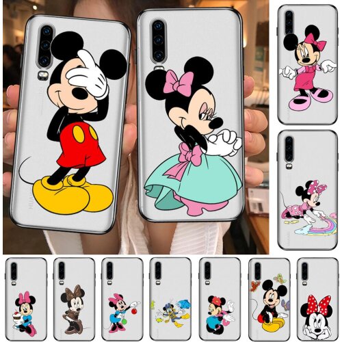 Rainbow Minnie Mouse Anime Transparent Clear Phone Case For Huawei Honor 20 10 9 8A 7 5T X Pro Lite 5G Etui Coque Hoesjes Com