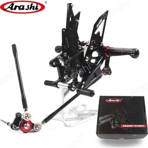 Arashi For HONDA CBR600RR / ABS 2009 - 2021 CNC Adjustable Footrest Rearset Rider Foot Pegs CBR600 CBR 600 RR 2019 2020 2021
