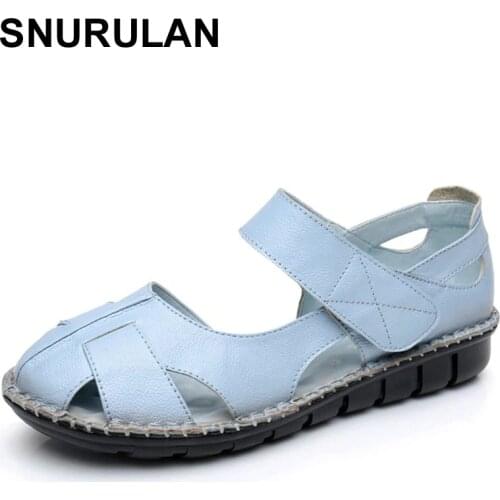 SNURULANMother sandals middle-aged women summer new soft-bottomed fashion sandals casual comfortable non-slipladies sandals E137