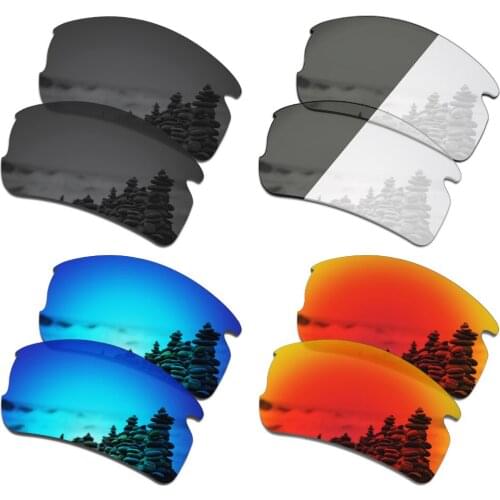 SmartVLT 4 Pairs Polarized Sunglasses Replacement Lenses for Oakley Flak 2.0 OO9295 - 4 Colors