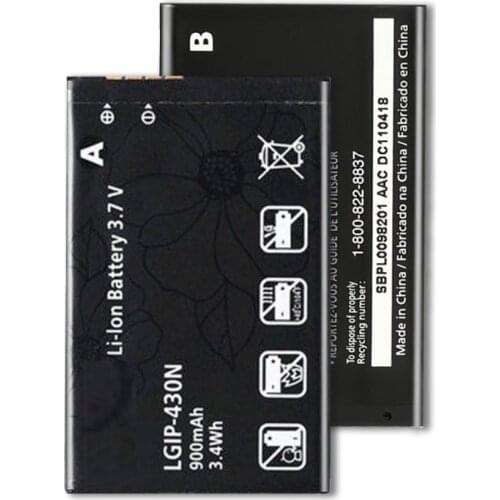 LGIP-430N 900mAh Replacemeny Battery For LG Cookie Fresh GS290 GW300 LX290 LX370 LX370 LGIP-430N LGIP MT375 GM360 430N